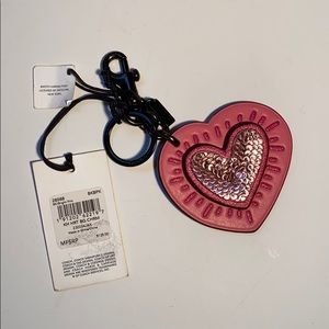 Coach Pink Big Heart charm- ornament